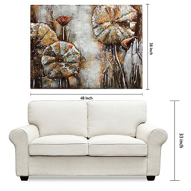 Water Lilly Pads 1 Mixed Media Iron Dimensional Wall Art