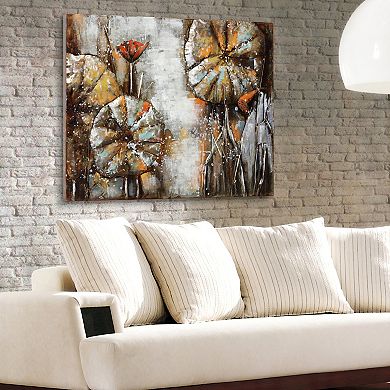 Water Lilly Pads 1 Mixed Media Iron Dimensional Wall Art