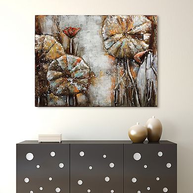 Water Lilly Pads 1 Mixed Media Iron Dimensional Wall Art