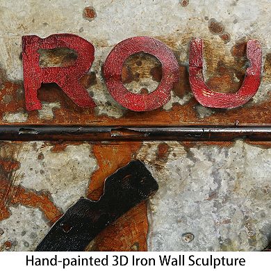 Route 66 Mixed Media Iron Dimensional Wall Art