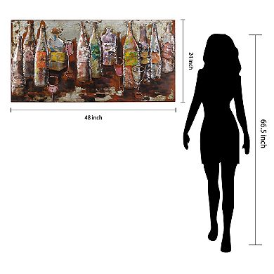 5 O'clock Mixed Media Iron Dimensional Wall Art