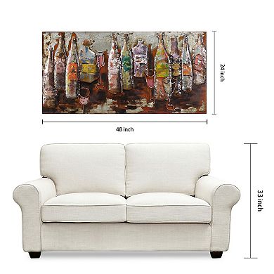 5 O'clock Mixed Media Iron Dimensional Wall Art