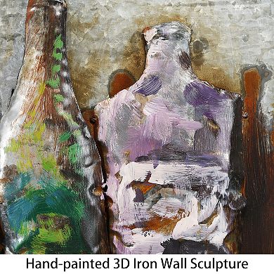 5 O'clock Mixed Media Iron Dimensional Wall Art