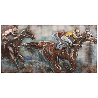 Race Day Mixed Media Iron Dimensional Wall Art