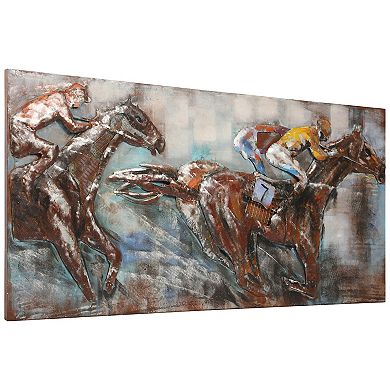 Race Day Mixed Media Iron Dimensional Wall Art