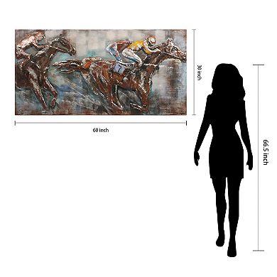 Race Day Mixed Media Iron Dimensional Wall Art