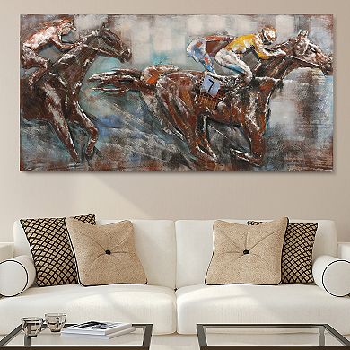 Race Day Mixed Media Iron Dimensional Wall Art