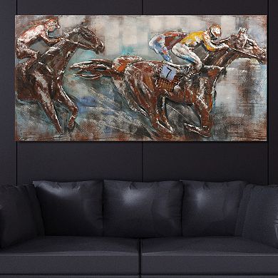 Race Day Mixed Media Iron Dimensional Wall Art
