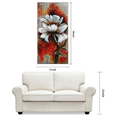 Garden Rose 1 Mixed Media Iron Dimensional Wall Art