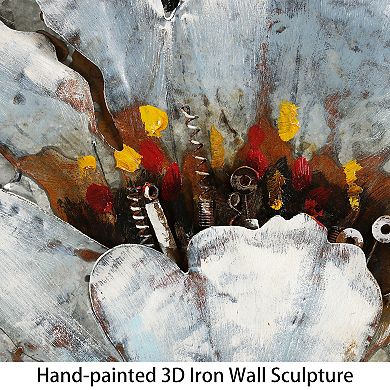 Garden Rose 1 Mixed Media Iron Dimensional Wall Art