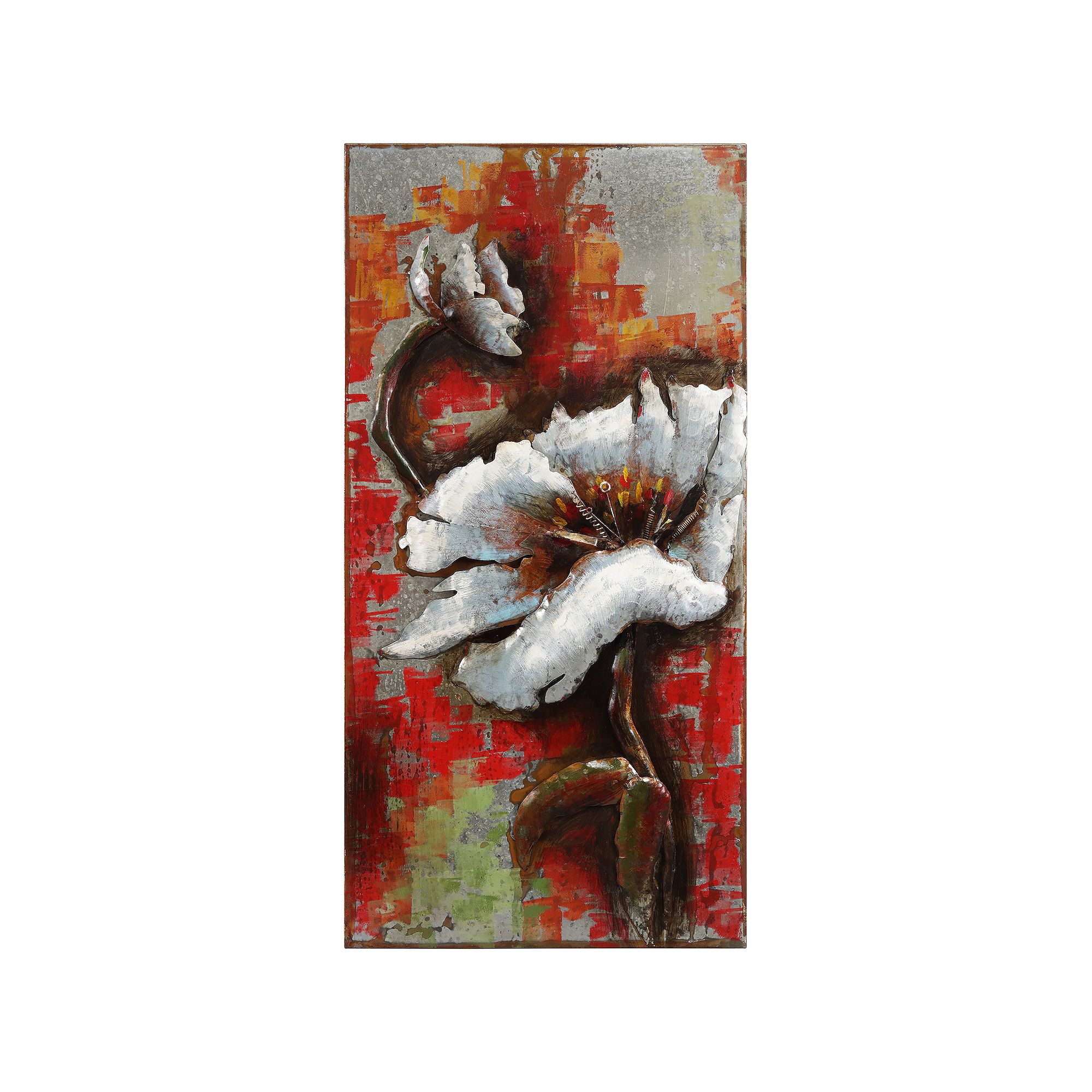 Garden Rose 2 Mixed Media Iron Dimensional Wall Art, Multi