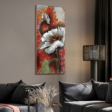 Garden Rose 2 Mixed Media Iron Dimensional Wall Art