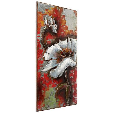 Garden Rose 2 Mixed Media Iron Dimensional Wall Art