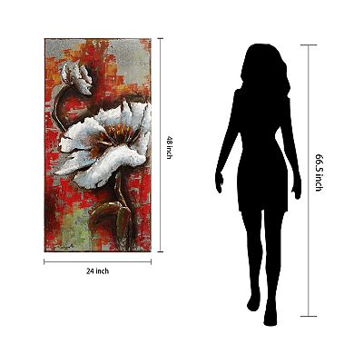 Garden Rose 2 Mixed Media Iron Dimensional Wall Art