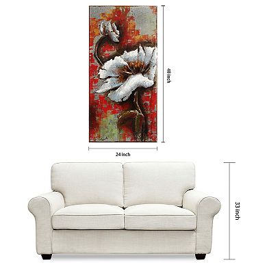 Garden Rose 2 Mixed Media Iron Dimensional Wall Art