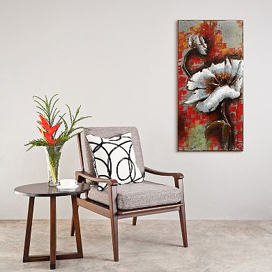 Garden Rose 2 Mixed Media Iron Dimensional Wall Art