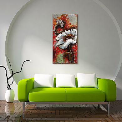 Garden Rose 2 Mixed Media Iron Dimensional Wall Art