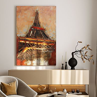 Eiffel Tower 1 Mixed Media Iron Dimensional Wall Art