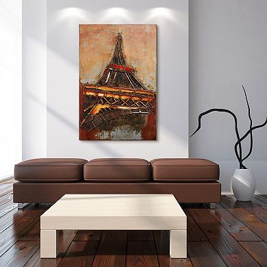 Eiffel Tower 1 Mixed Media Iron Dimensional Wall Art