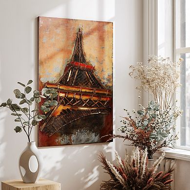 Eiffel Tower 1 Mixed Media Iron Dimensional Wall Art