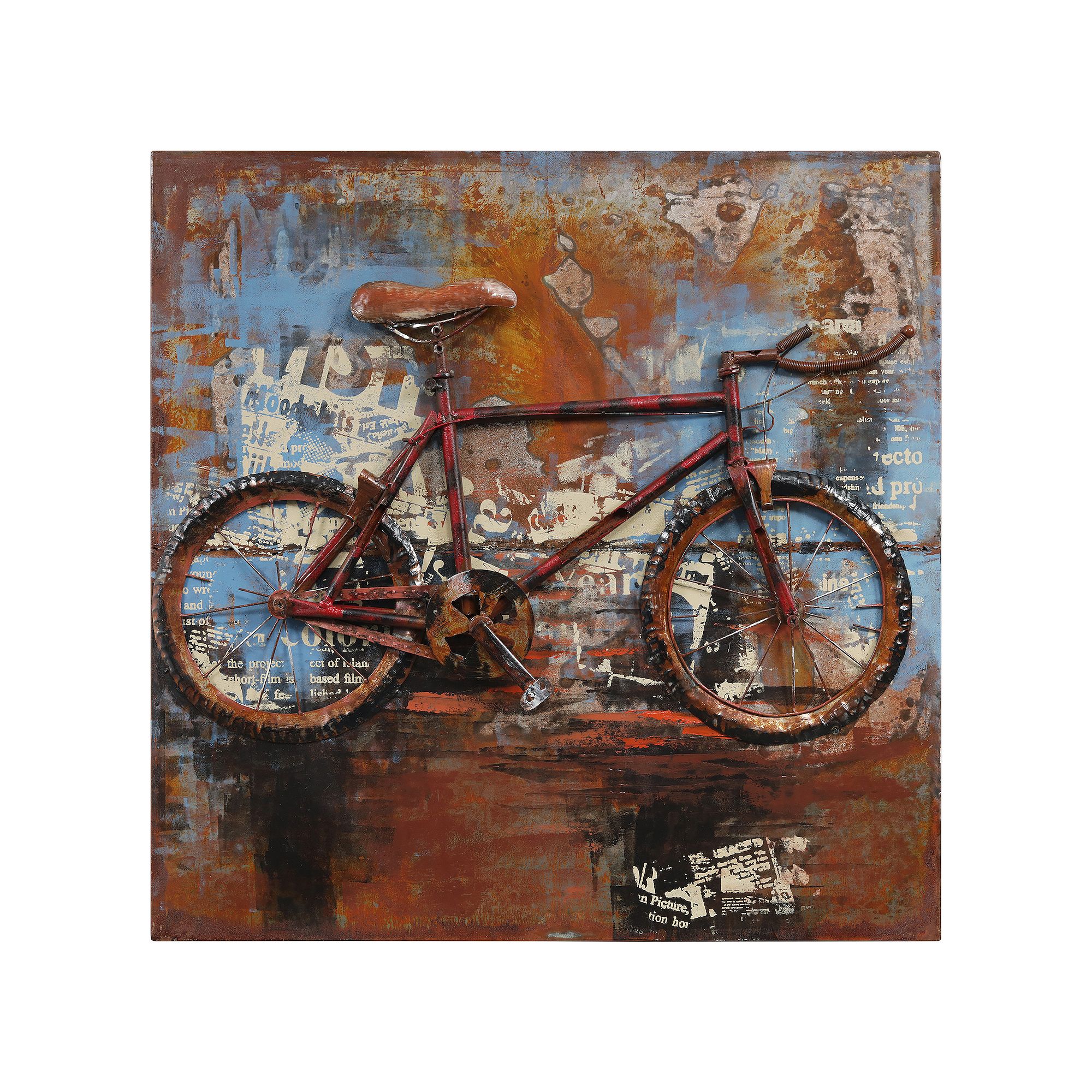 Empire Art Direct Biking Metal Wall Art, Multi