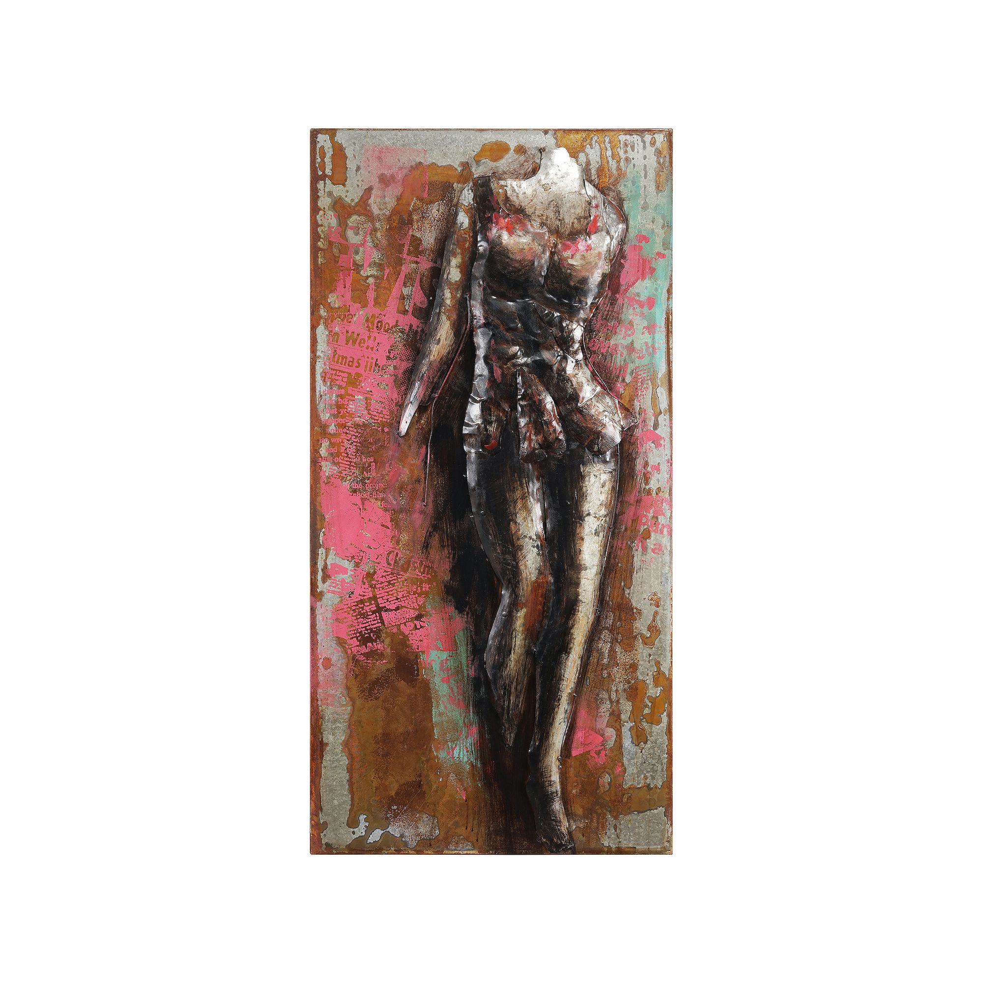 Catwalk Mixed Media Iron Dimensional Wall Art, Multi