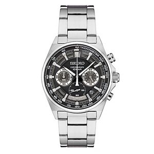 Seiko Men's Two Tone Stainless Steel Solar Chronograph Watch - SSC143
