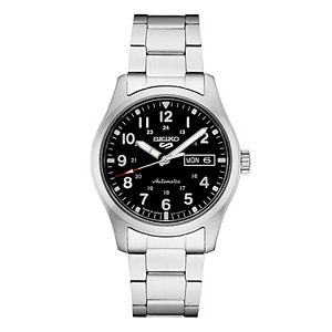 SEIKO ステンレススチール 腕時計 ブラック Seiko Men's Essential Stainless Steel Black Dial Watch - SUR361