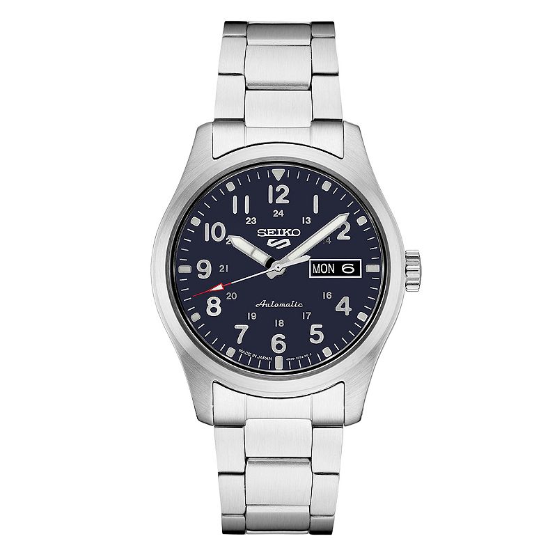 Seiko Men's 5 Sports Stainless Steel Blue Dial Watch - SRPG29, Size: 40 mm, Silver