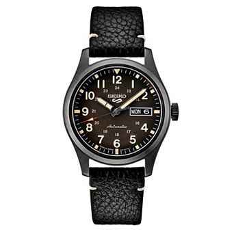 Seiko Men's 5 Sports Stainless Steel Black Dial Watch - SRPG41