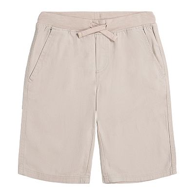 Boys 4 18 IZOD Knit Waist Twill Pull On Shorts in Regular and Husky