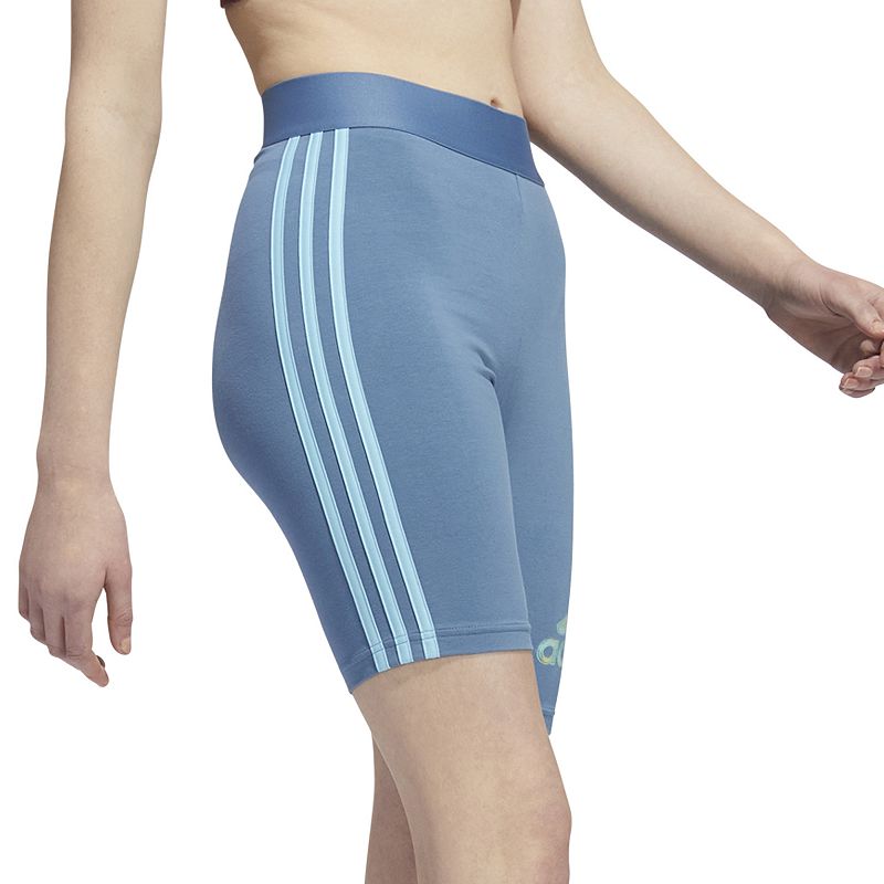 Womens adidas Badge Of Sport 2-Tone 3-Stripes Bike Shorts, Size: Small, Br