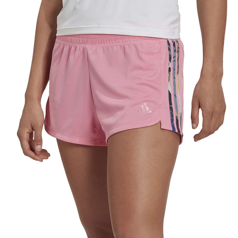 Womens adidas AEROREADY Made4Training Floral-Stripe Pacer Shorts, Size: Sm