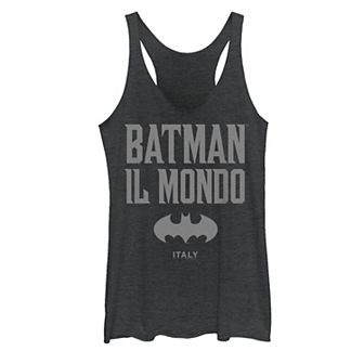 Juniors' Batman: Il Mondo Italy Icon Logo Tank Top