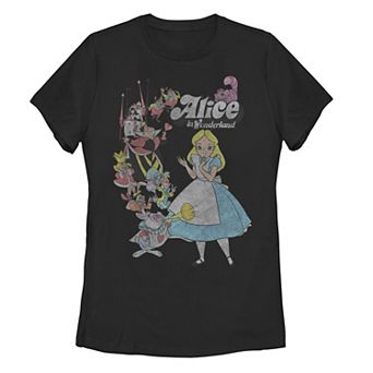 Disney's Alice In Wonderland Juniors' Group Surrounds Alice Graphic Tee