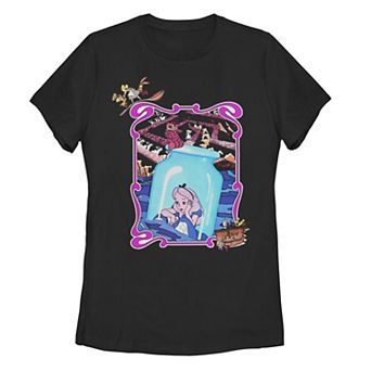 Disney's Alice In Wonderland Alice Juniors' Floating In The Bottle Graphic Tee