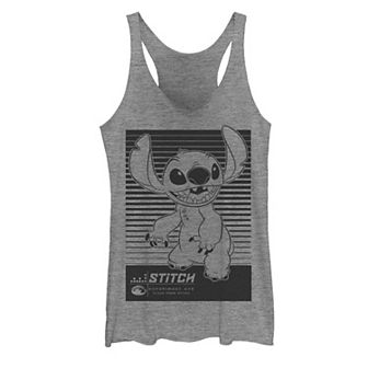 Disney's Lilo & Stitch Experiment 626 Poster Juniors' Racerback Graphic Tank Top