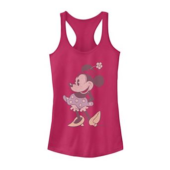 Juniors' Disney Mickey And Friends Minnie Mouse Portrait Fade Vintage Racerback Graphic Tank Top