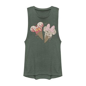 Disney's Mickey And Friends Mickey & Minnie Ice Cream Cones Muscle Tank Top
