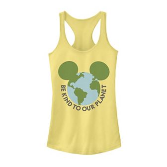 Disney's Mickey & Friends Mickey Be Kind To Our Planet Globe Racerback Tank Top