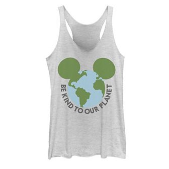 Disney's Mickey & Friends Mickey Be Kind To Our Planet Globe Racerback Tank Top