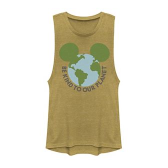 Disney's Mickey & Friends Mickey Be Kind To Our Planet Globe Muscle Tank Top