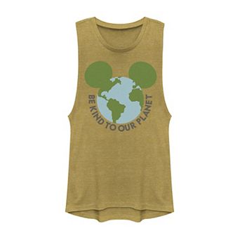 Disney's Mickey & Friends Mickey Be Kind To Our Planet Globe Muscle Tank Top