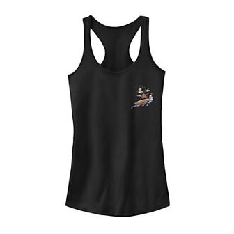 Disney's Mickey & Friends Surfing Mickey Left Chest Racerback Tank Top