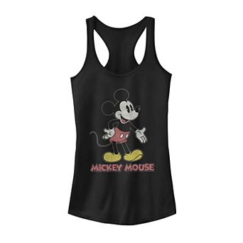 Disney's Mickey Mouse Distressed Portrait Logo Racerback Tank Top