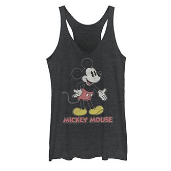 Disney's Mickey Mouse Distressed Portrait Logo Racerback Tank Top
