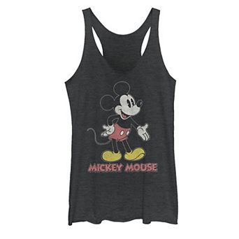 Disney's Mickey Mouse Distressed Portrait Logo Racerback Tank Top