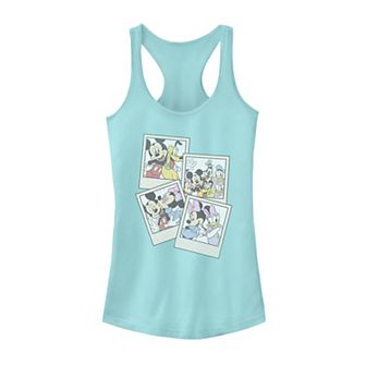 Disney's Mickey And Friends Group Shot Polaroids Racerback Tank Top