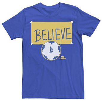 Men's Ted Lasso Believe Soccerball Chalk Sketch Tee