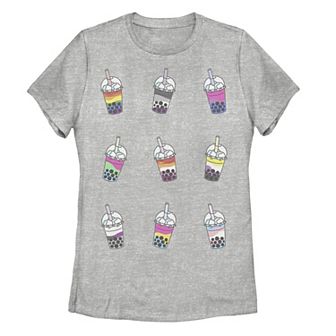 Juniors' Trendy Pride Boba Graphic Tee